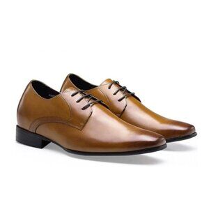 NWB - Men's Dress Formal Oxford Dress Shoes, Tan/Brown - Size 7